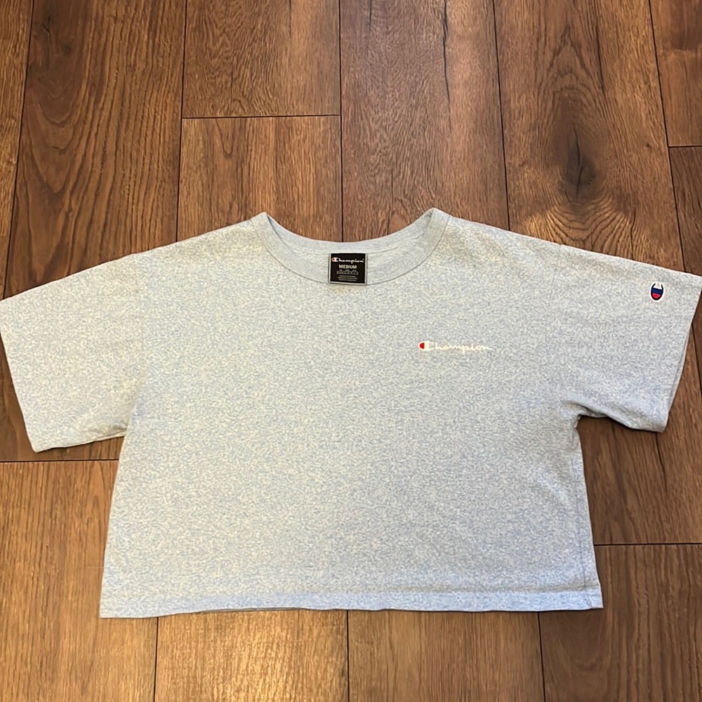 Champion blue crop t shirt size medium